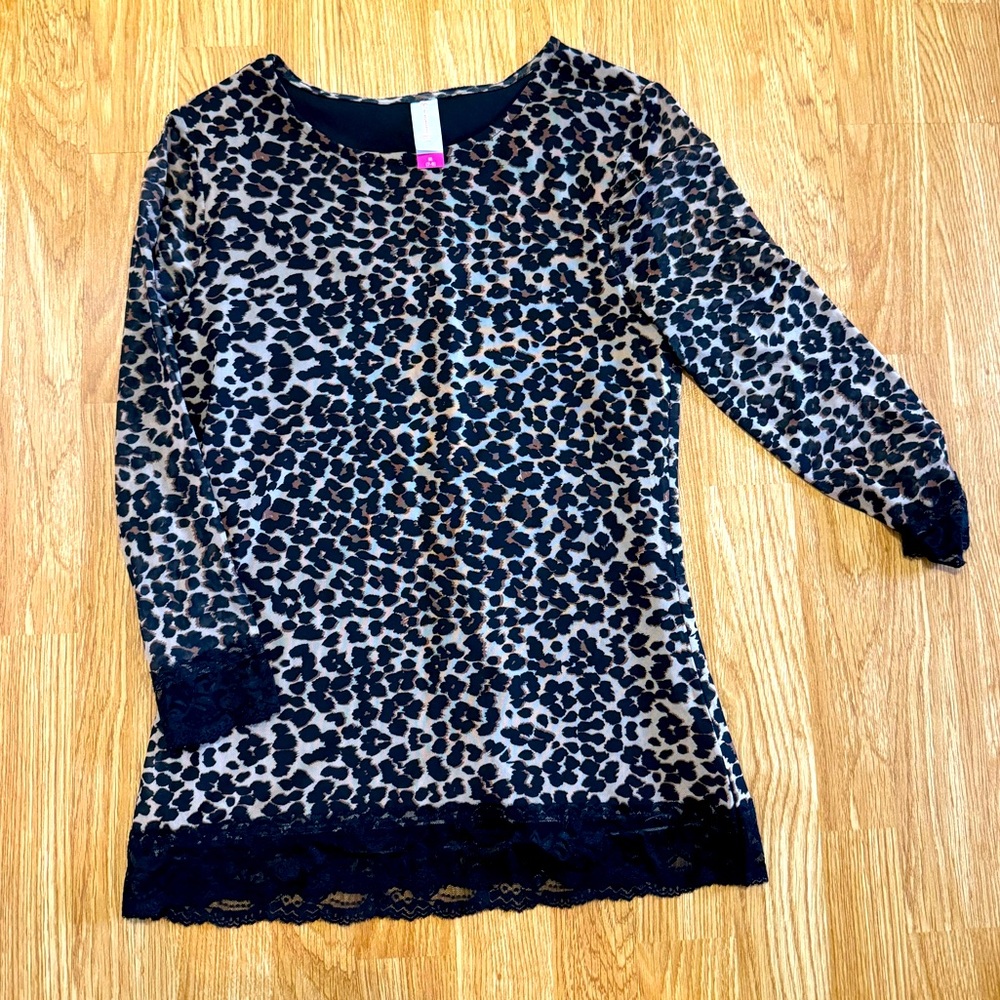 Girl animal print top